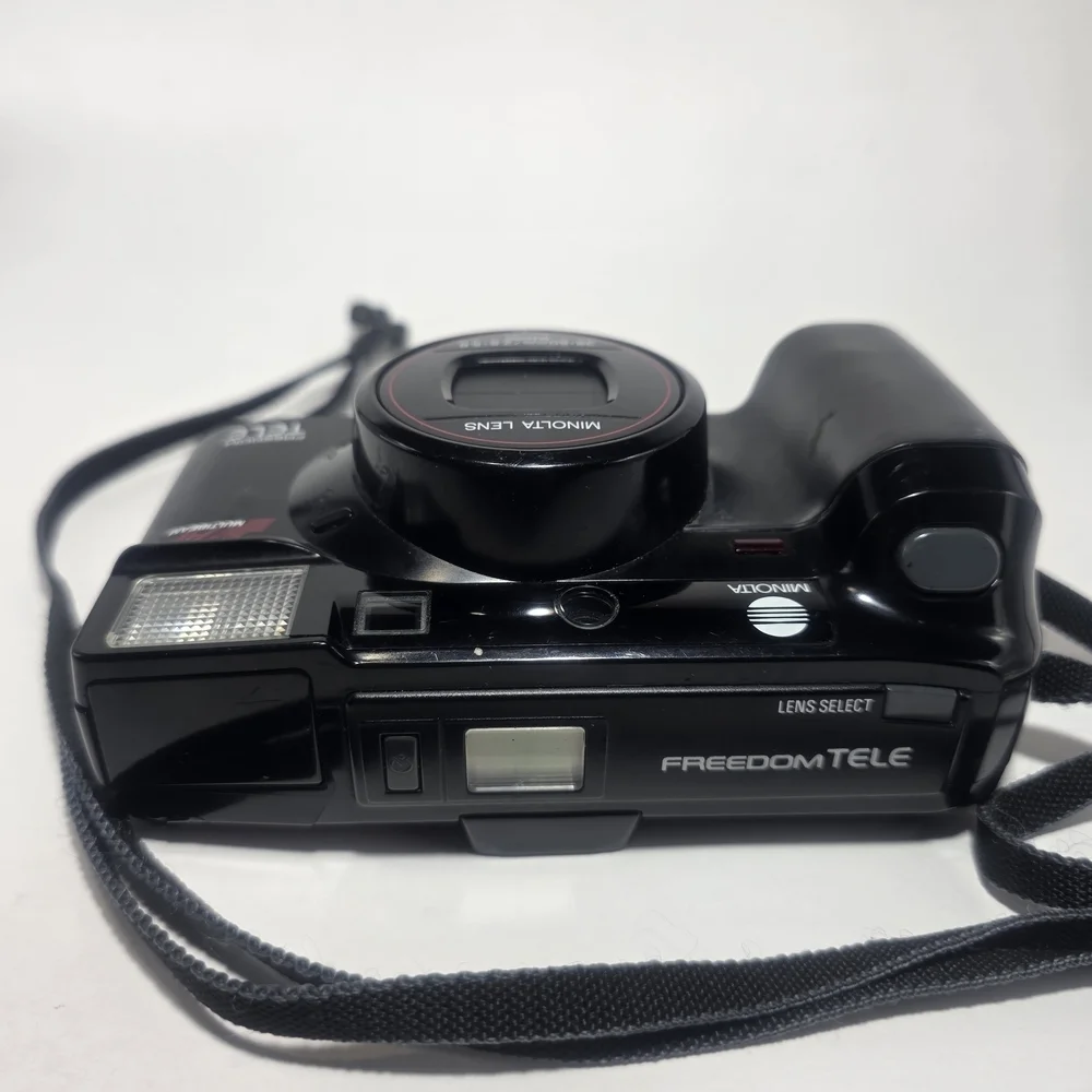 Minolta Freedom Tele 35mm Film Camera – 38–80mm Lens – Untested – As-Is